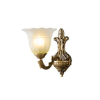 Sifuvyd Luxury Flower Brass Glass Sconce