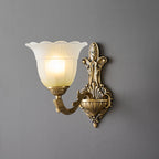 Sifuvyd Luxury Flower Brass Glass Sconce