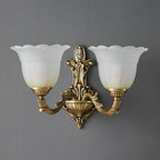 Sifuvyd Luxury Flower Brass Glass Sconce