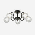 Orb Ceiling Lamp Bloom Glass Globe Arms Modern Living Room