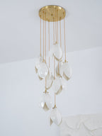 Lustra Pendant Lamp White Floral Ceramic