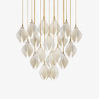 Lustra Pendant Lamp White Floral Ceramic