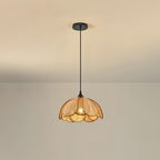 Eurvinel Elegance Bloom Rattan Fabric Pendant Lamp