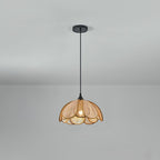 Eurvinel Elegance Bloom Rattan Fabric Pendant Lamp