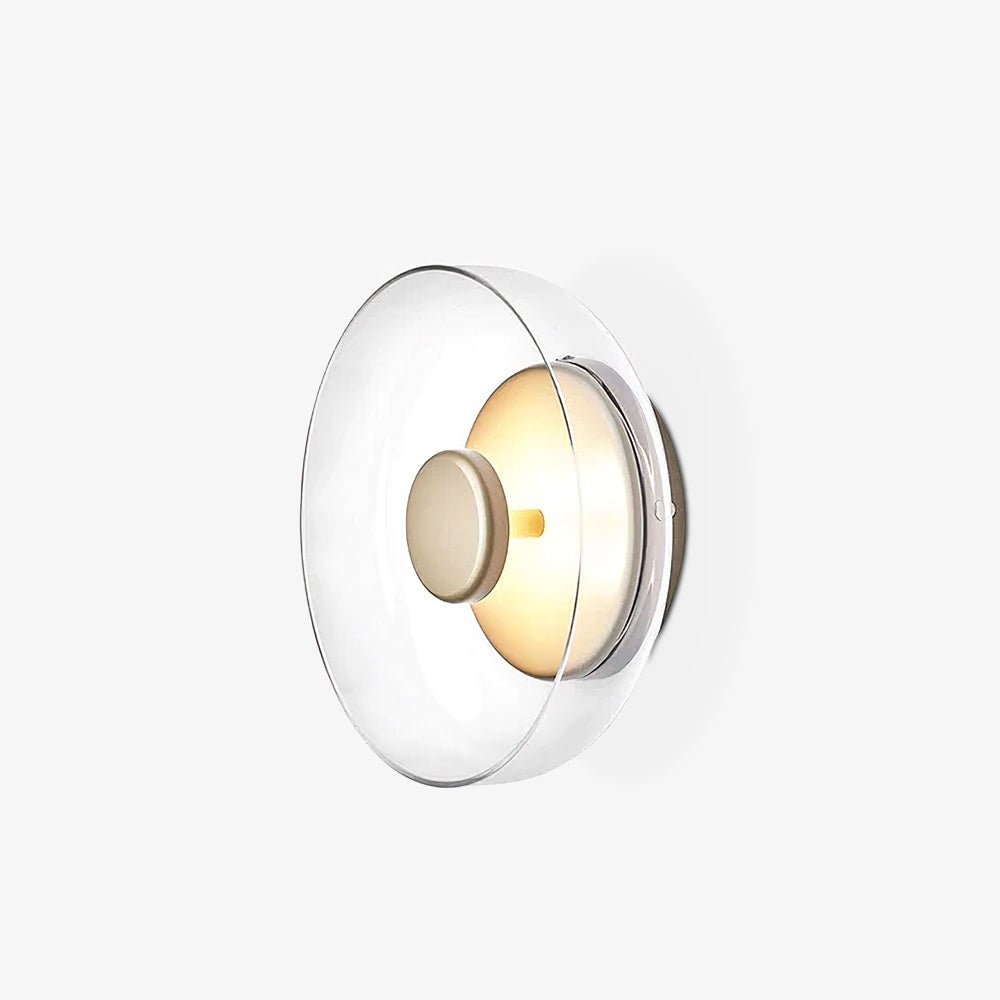 Crux Modern Minimalist Brass Glass Wall Light