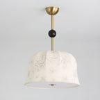 Avnoren Blossom Curve Fabric Wood Pendant Lamp