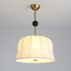 Avnoren Blossom Curve Fabric Wood Pendant Lamp