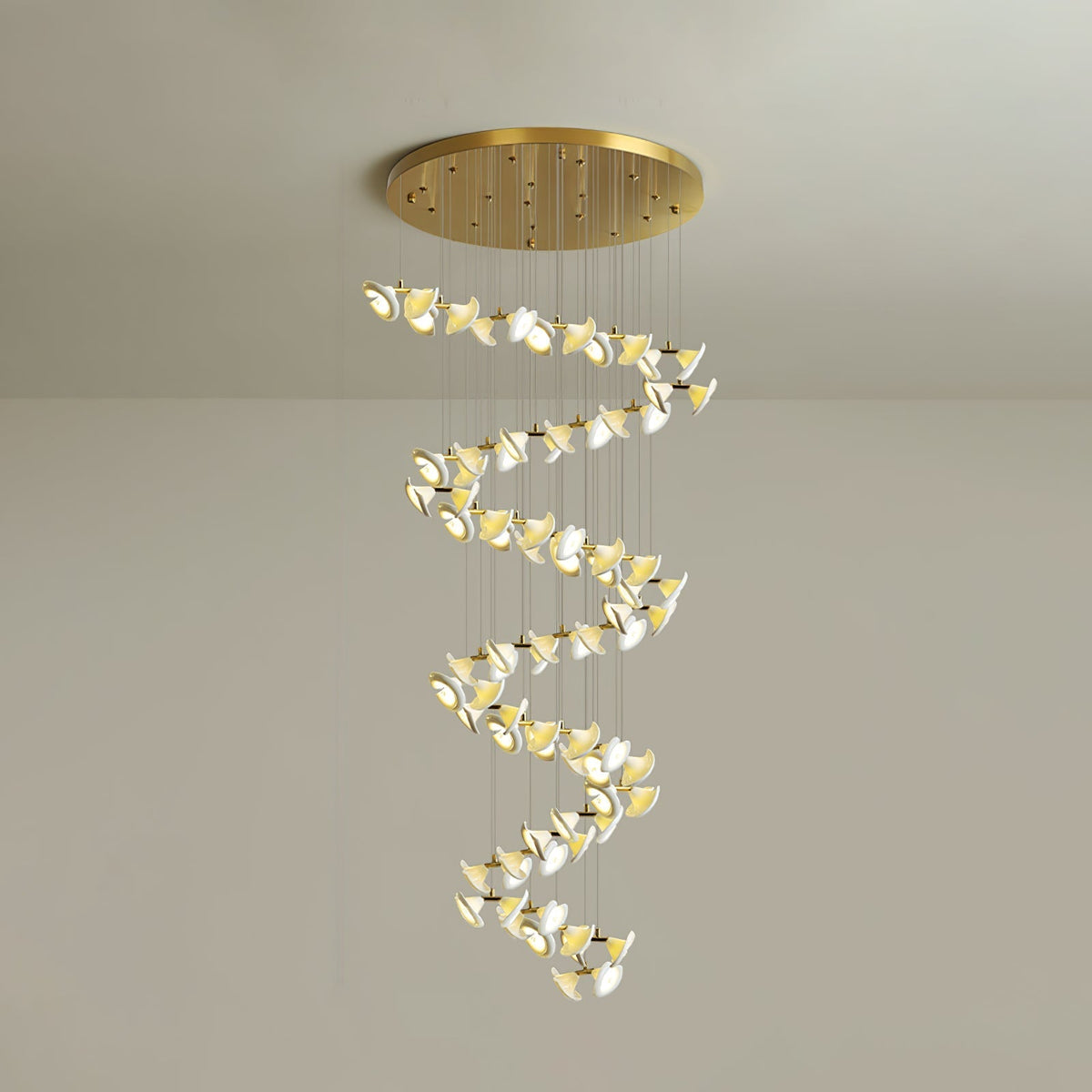 Ernoreth Art Deco Ceramic Chandelier