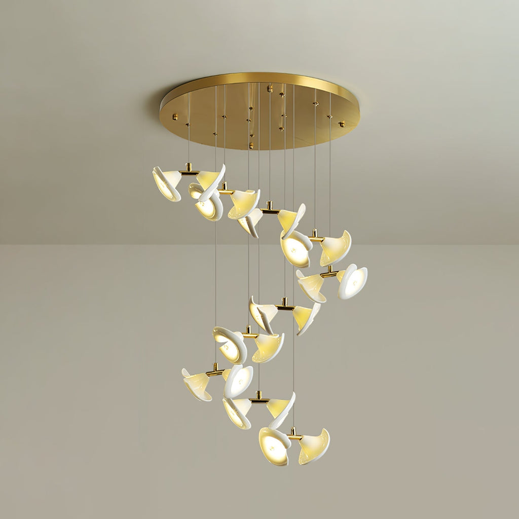 Ernoreth Art Deco Ceramic Chandelier