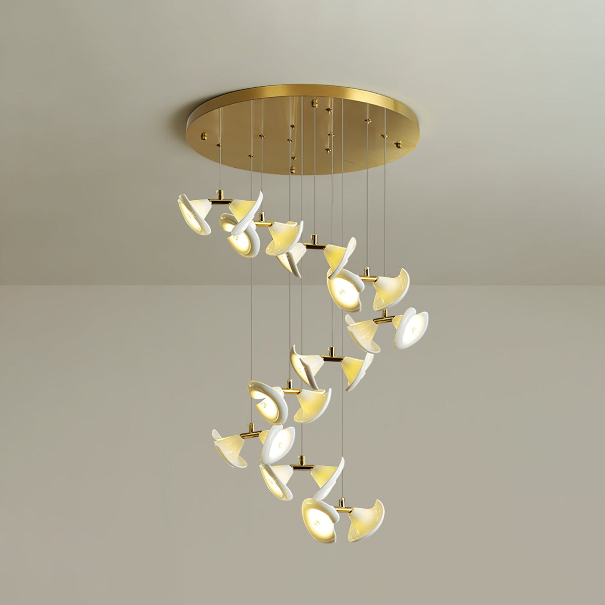Ernoreth Art Deco Ceramic Chandelier