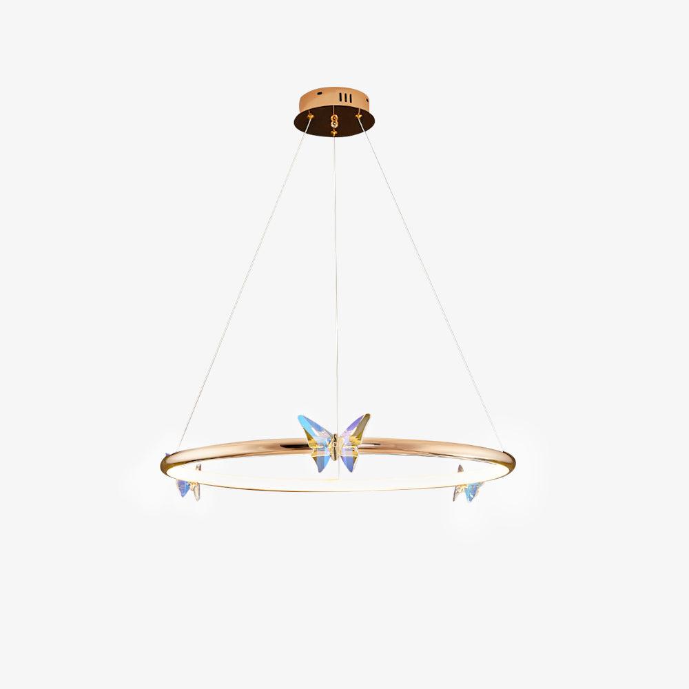 Lustra Chandelier Butterfly Crystal Ring Elegant