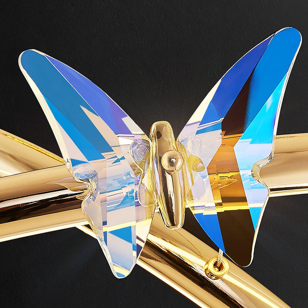 Lustra Chandelier Butterfly Crystal Ring Elegant