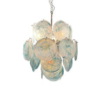 Aurora Chandelier Blue Murano Glass Disc Vintage