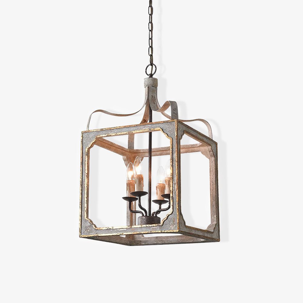 Lustra Chandelier Rustic Cube Vintage Frame