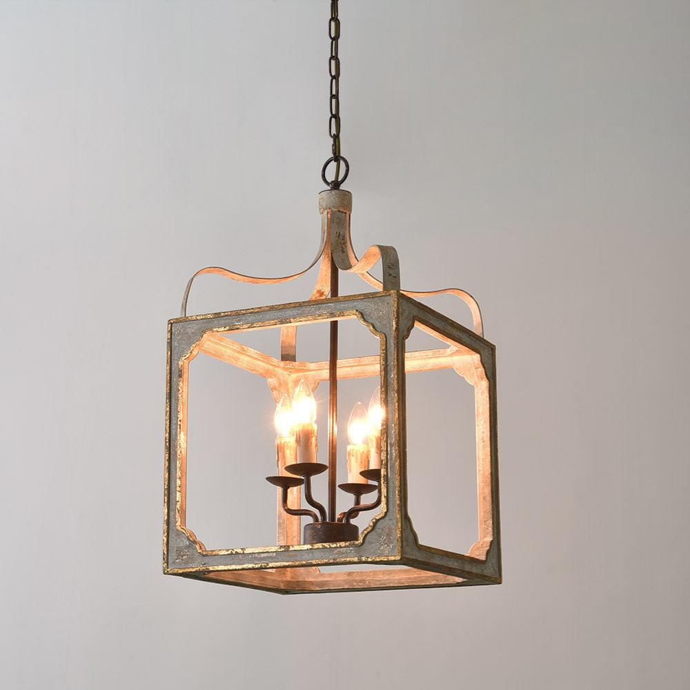 Lustra Chandelier Rustic Cube Vintage Frame