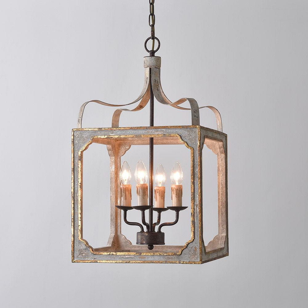 Lustra Chandelier Rustic Cube Vintage Frame