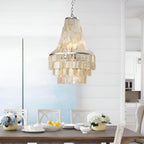 Aurora Chandelier Boho Shell Tiered