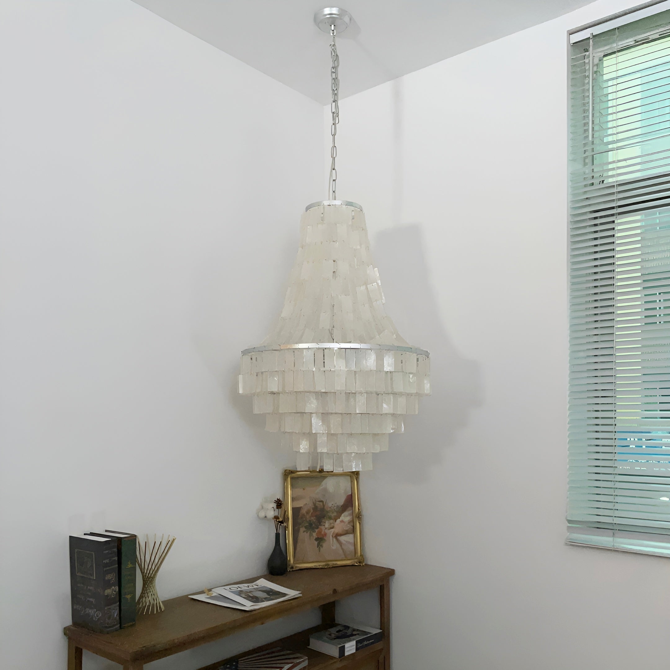 Aurora Chandelier Boho Shell Tiered