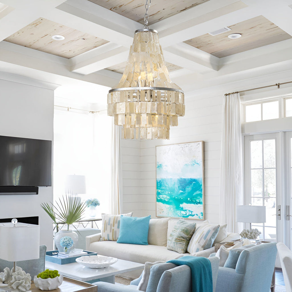 Aurora Chandelier Boho Shell Tiered