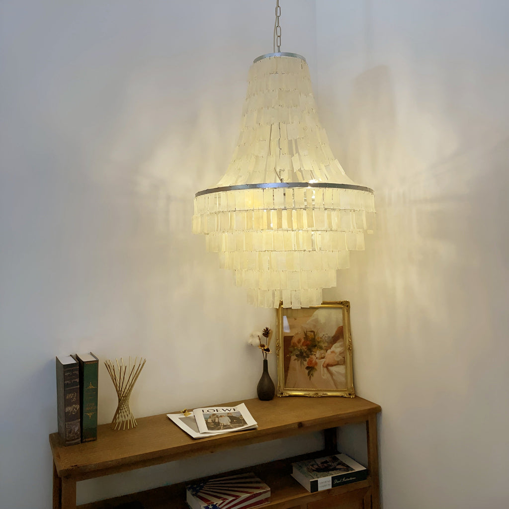 Aurora Chandelier Boho Shell Tiered