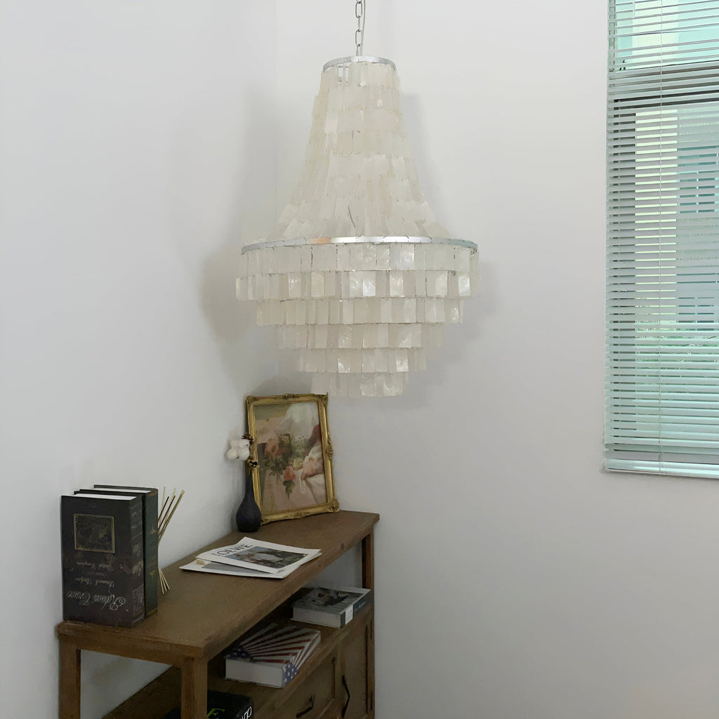 Aurora Chandelier Boho Shell Tiered