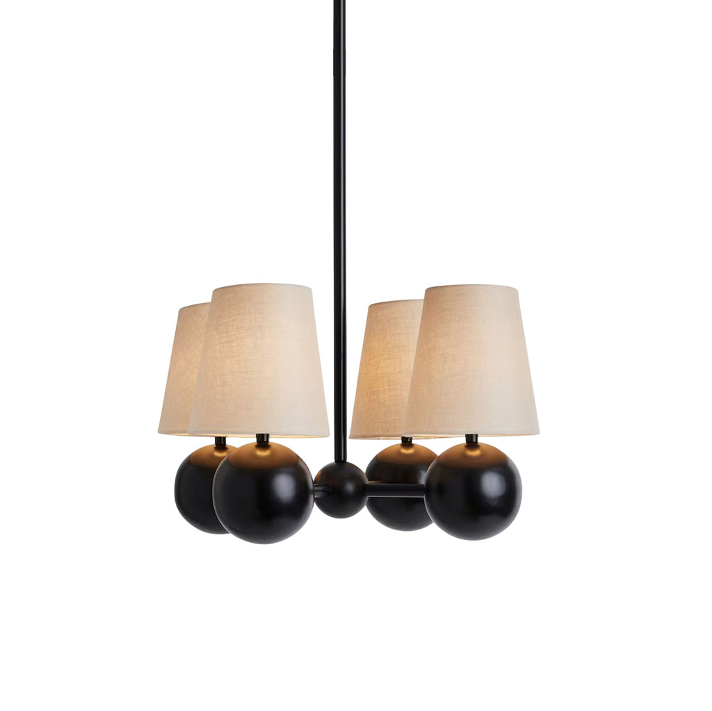 Aevuvyj Premium Elegance Brass Fabric Chandelier