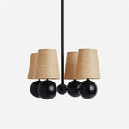 Aevuvyj Premium Elegance Brass Fabric Chandelier