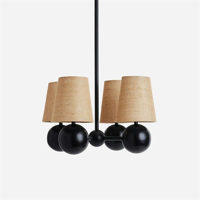 Aevuvyj Premium Elegance Brass Fabric Chandelier