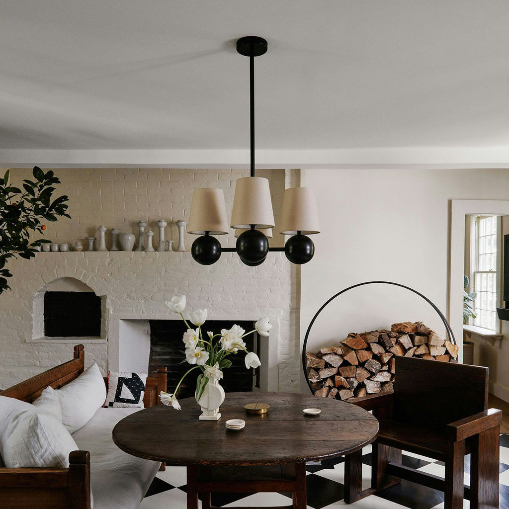 Aevuvyj Premium Elegance Brass Fabric Chandelier