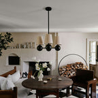 Aevuvyj Premium Elegance Brass Fabric Chandelier
