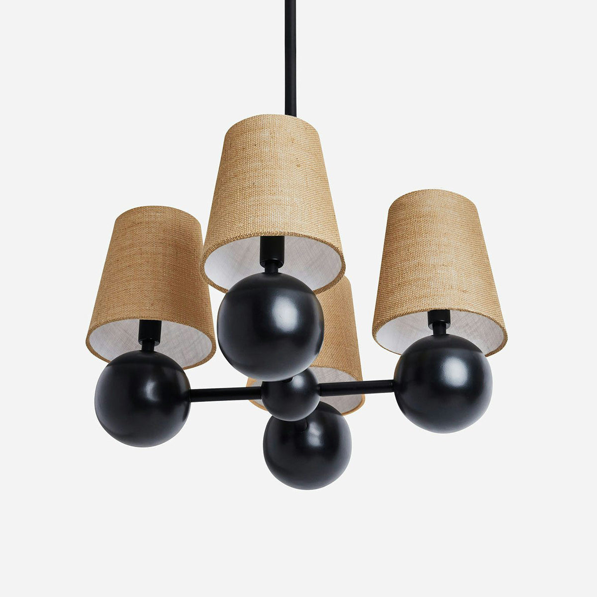 Aevuvyj Premium Elegance Brass Fabric Chandelier