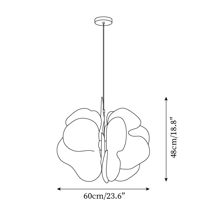 Bolide Pendant Lamp Petal Floral Organic