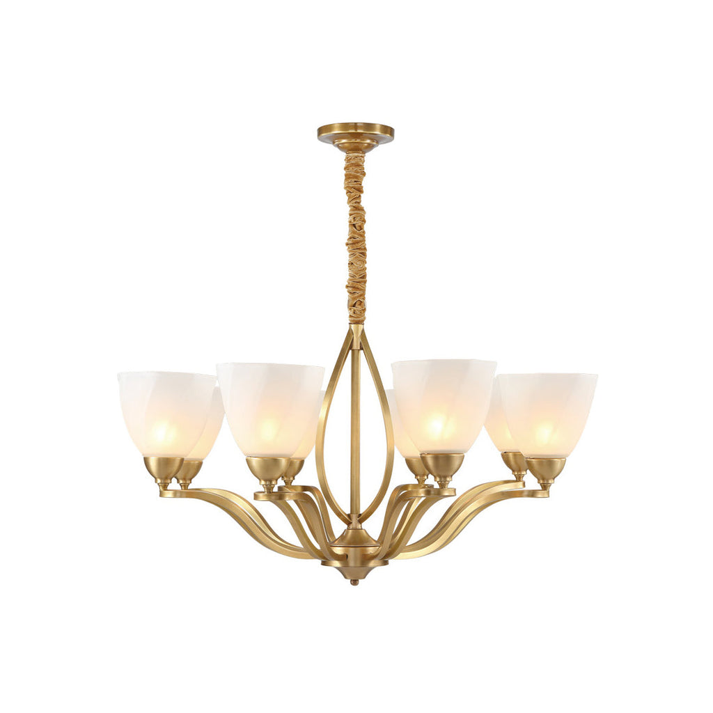 Dvaluvyj Postmodern Luxury Brass Glass Chandelier