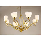 Dvaluvyj Postmodern Luxury Brass Glass Chandelier