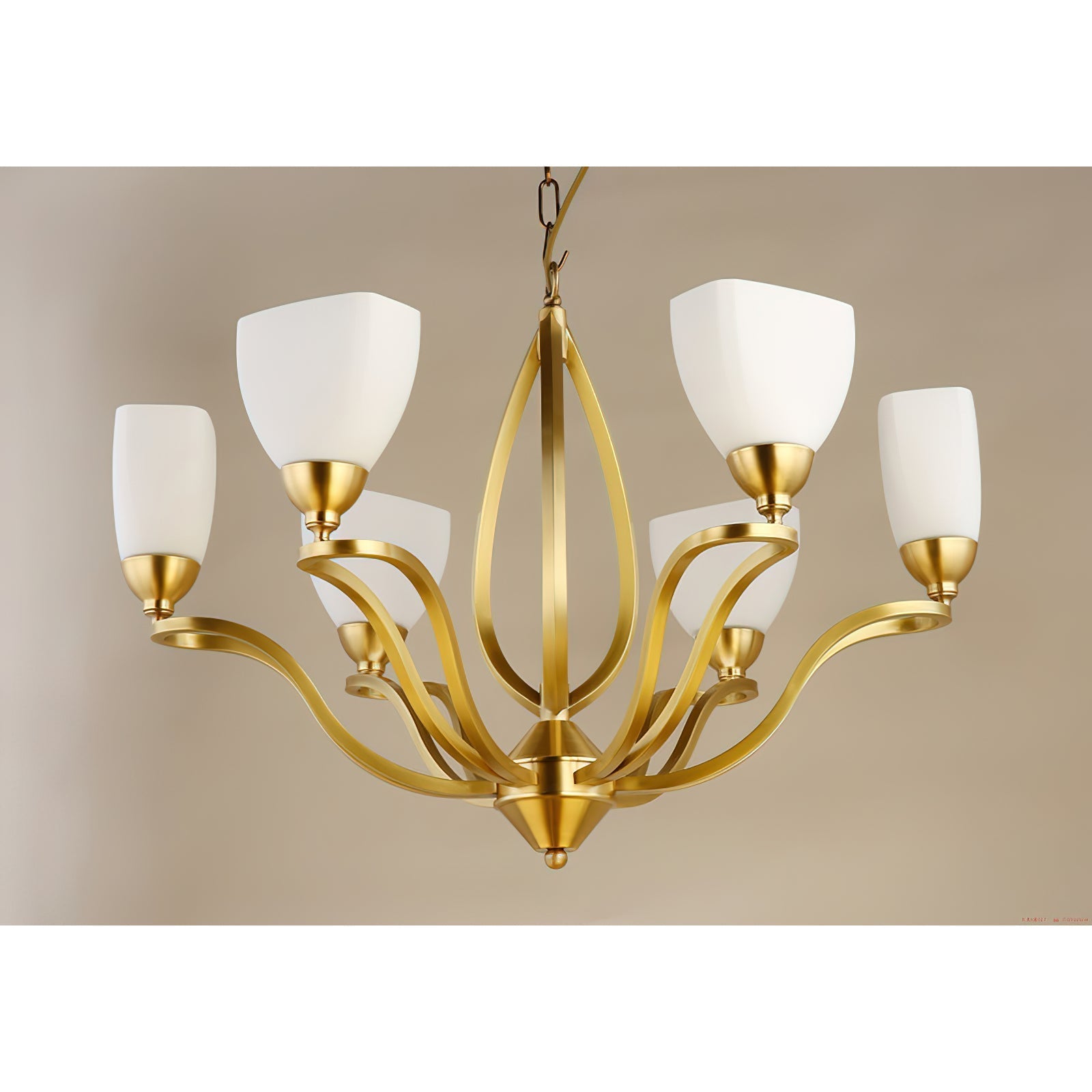 Dvaluvyj Postmodern Luxury Brass Glass Chandelier
