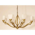 Dvaluvyj Postmodern Luxury Brass Glass Chandelier
