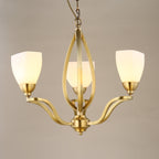 Dvaluvyj Postmodern Luxury Brass Glass Chandelier