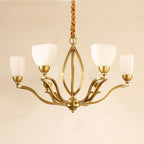 Dvaluvyj Postmodern Luxury Brass Glass Chandelier