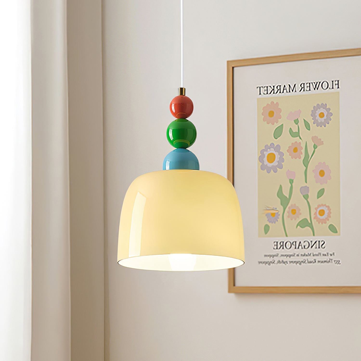 Pavine Colorful Beaded Plug-In Pendant Lamp