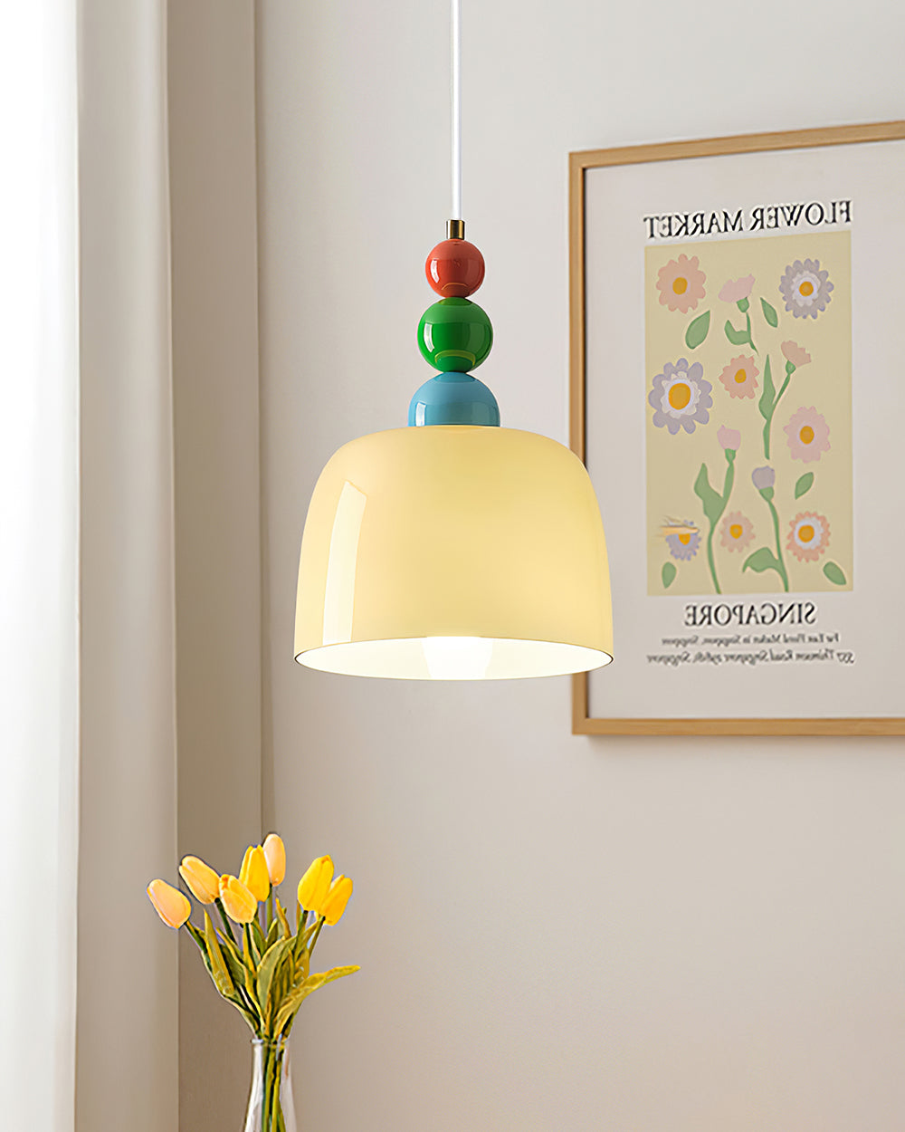 Pavine Colorful Beaded Plug-In Pendant Lamp