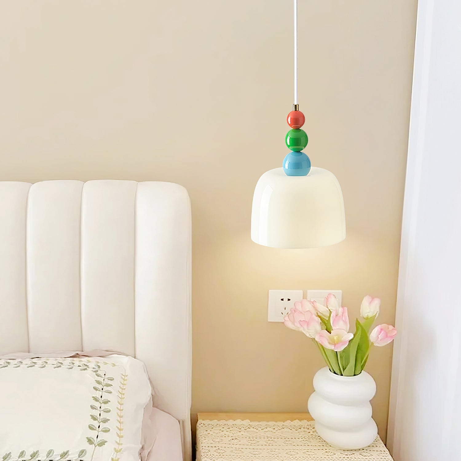 Pavine Colorful Beaded Plug-In Pendant Lamp