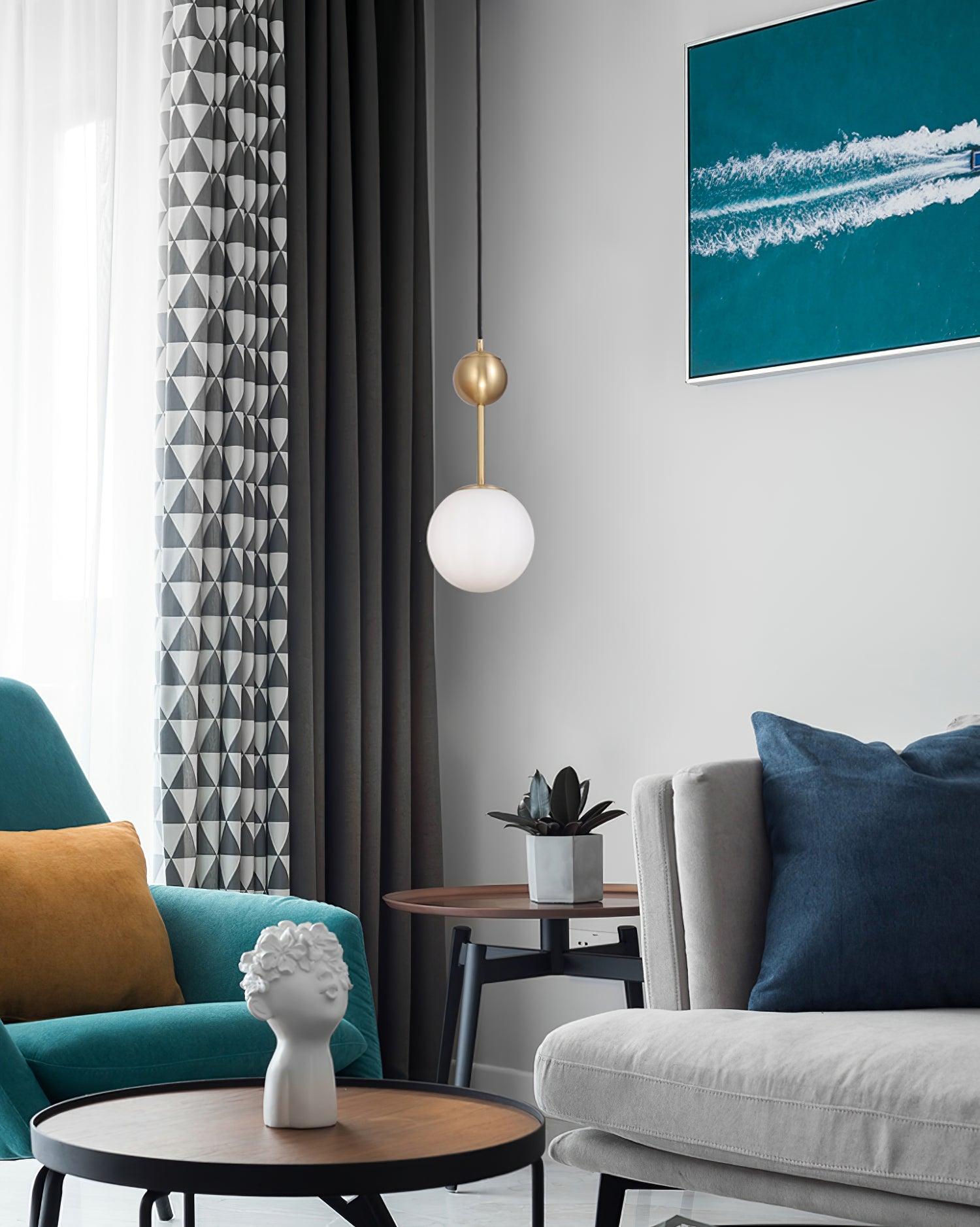 Aviaran Brass & Glass Classic Pendant Light