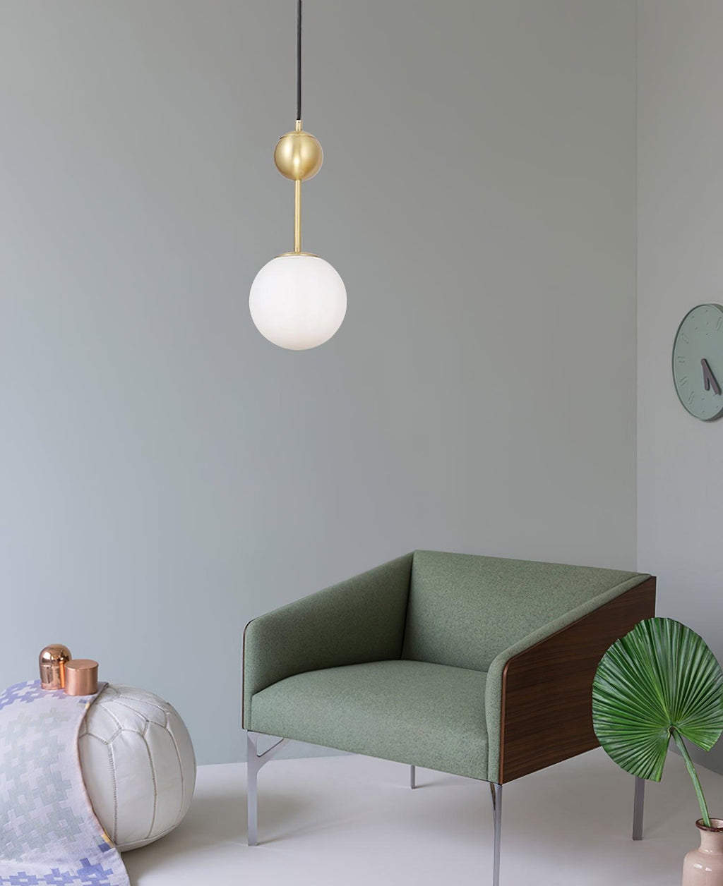 Aviaran Brass & Glass Classic Pendant Light