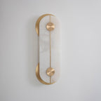 Auriel Modern Minimalist Brass Alabaster Wall Lamp