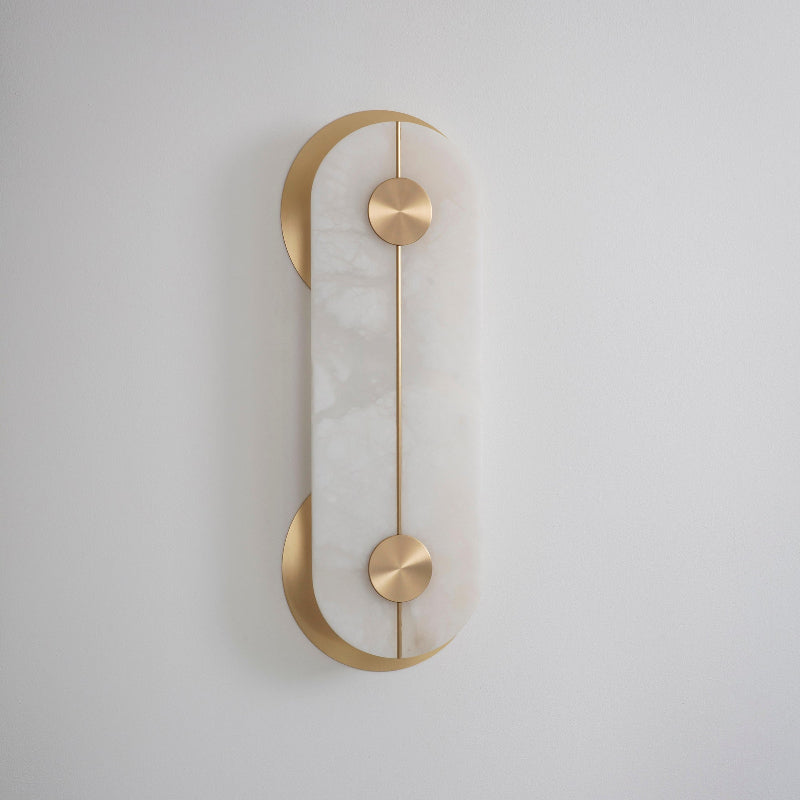 Auriel Modern Minimalist Brass Alabaster Wall Lamp