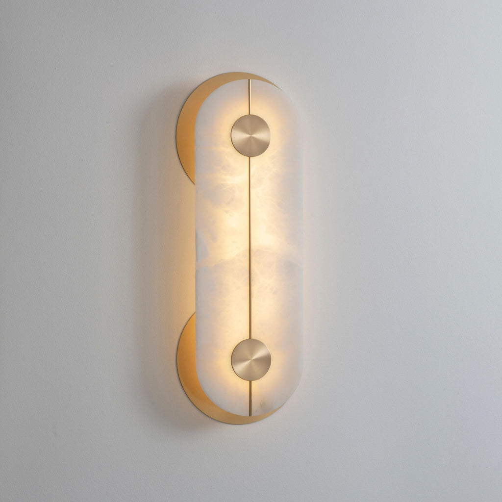 Auriel Modern Minimalist Brass Alabaster Wall Lamp