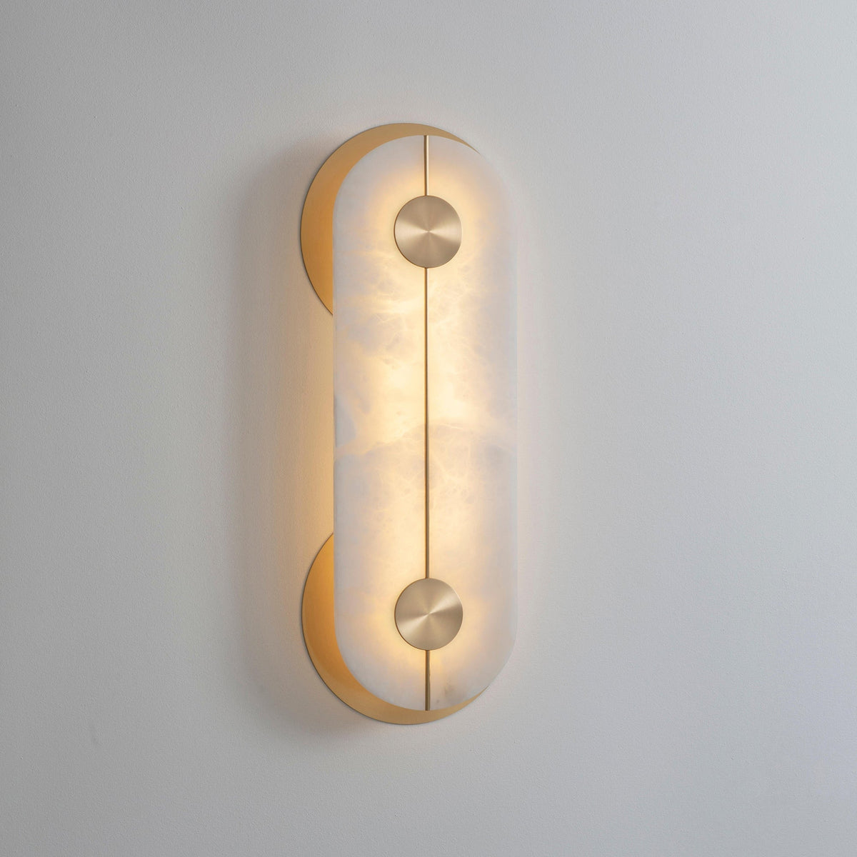 Auriel Modern Minimalist Brass Alabaster Wall Lamp
