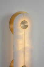 Auriel Modern Minimalist Brass Alabaster Wall Lamp