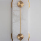 Auriel Modern Minimalist Brass Alabaster Wall Lamp