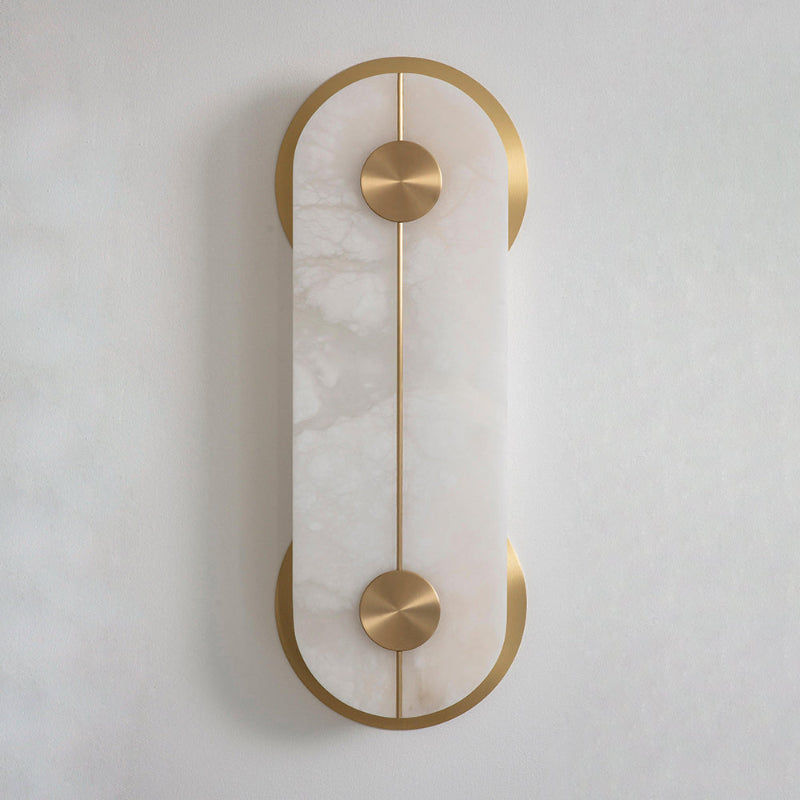 Auriel Modern Minimalist Brass Alabaster Wall Lamp